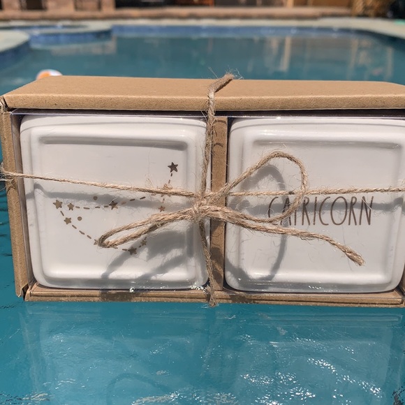 New, Rae Dunn Ceramic CAPRICORN Jewelry Box Set - Picture 3 of 5